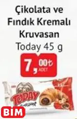 TODAY ÇİKOLATA VE FINDIK KREMALI KRUVASAN TODAY ÇİKOLATA VE FINDIK KREMALI KRUVASAN